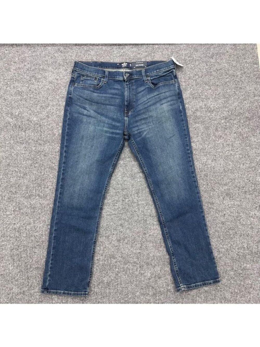 Hollister Slim Straight Leg Denim Blue Jeans 5 Pocket Pants Mens Size 36x30 NEW